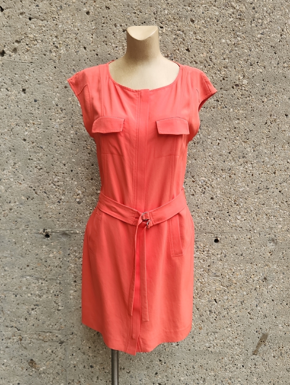 Judith & Charles coral dress